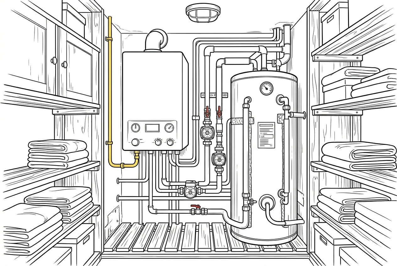 System boiler installation